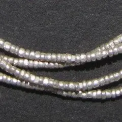 The Bead Chest Silver Heishi Beads &ndash; 1.5mm Ethiopian Metal Spacers, Full Strand for Jewelry MakingI Approximately 450-540 Beads
