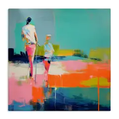 Stupell Industries People Golfing Abstraction Canvas Wall Art Design by Irena Orlov