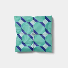 Blue & Aqua 3D Block Gift Wrap