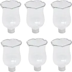 4E's Novelty Glass Candle Holder 6-Pack &ndash; Tulip Peg Votive Candle Holders for Candelabra & D&eacute;cor