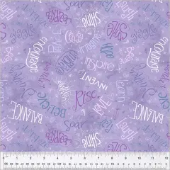 Purple Lilac Noteworthy Aspirations 44"/45 Fabric Per Yard
