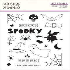 Simple Stories Photopolymer Stamps-Spooky Things