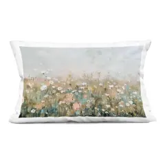 Stupell Industries Pastel Meadow Wildflowers Indoor Pillow, 14 x 7 x 20
