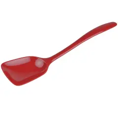 Hutzler 11-Inch Flat-Front Melamine Spoon, BPA-Free Heat Resistant Serving Spoon Red
