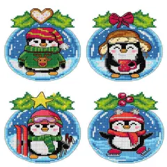 Penguins in a Bauble 206CS Counted Cross-Stitch Kit