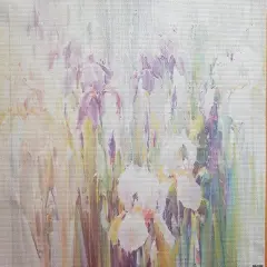 Iris Garden Designer Printed AIDA Fabric. Canvas for embroidery with an applied backgroundKF-1096A