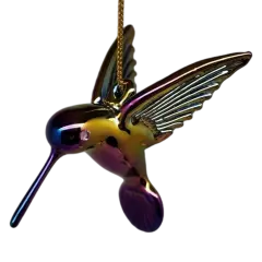 Egyptian Glass Hummingbird Ornament - Chromatic Collection