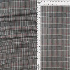 1 Yard Double Knit Jacquard Plaid Fabric Soft Stretch Medium Weight 58/60" Wide GREY