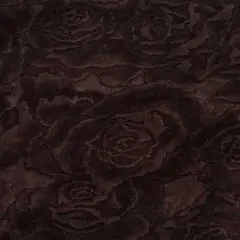 Cuddle 3 Extra Wide Rose Burnout Limited Edition Chocolate Fabric per yard