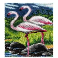 Latch-hook rug kitFlamingos 4233