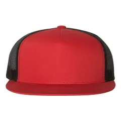 YP Classics&reg; Five-Panel Classic Trucker Cap Red/ Black