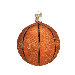 Old World Christmas 3.5 Inch Basketball Ornament Christmas Tree Ornament , Sports Ornament Orange
