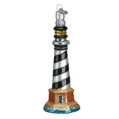 Old World Christmas 5.5 Inch Cape Hatteras Lighthouse Christmas Tree Ornament , Diamond Shouls Multicolored