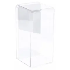 Pioneer Plastics 084CD Clear Plastic Beveled Edge Display Case (Mirrored), 3.5" W x 3.75" D x 8" H (Mailer Box)