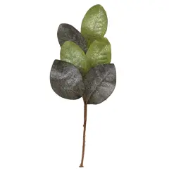 Vintage Glitter Magnolia Leaves Pick 20"