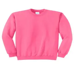 Port & Company&reg; Core Fleece Crewneck Long Sleeve Sweatshirt Neon Pink&nbsp;