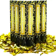 6 Pack 12 Inch Confetti Poppers for Wedding Celebration,Confetti Cannon Gold Party Poppers