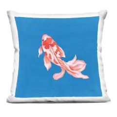 Stupell Industries Blue Vibrant Koi Fish Indoor Pillow, 18 x 7 x 18