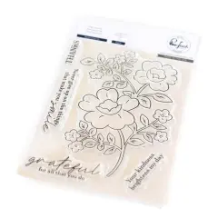 Pinkfresh Studio Clear Stamp Set 4"X6"-Never Give Up