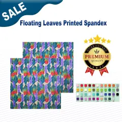 Floating Leaves Printed Spandex Fabric