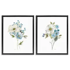 Stupell Industries Charming Mixed Blossom Florets 2pc Floating Frame Set By Livi Finn