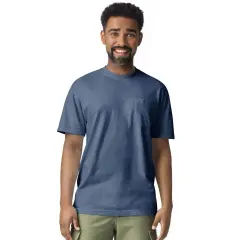 Comfort Colors&reg; Garment-Dyed Heavyweight Pocket Crewneck Short Sleeve T-Shirt Denim