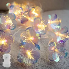 6.5ft 10 LED Flower Garland Lights Fairy Lights for Christmas