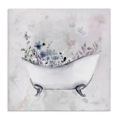 Stupell Industries Delicate Bath with Botanics Canvas Design by Stella Chang