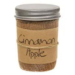 Cinnamon Apple Scented Jar Candle 8oz Warm Apple and Cinnamon Fragrance for Cozy Atmosphere