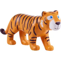 HABA Little Friends Tiger - 4" Chunky Plastic Zoo Animal Toy Figure Multicolor