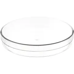 Pioneer Plastics 170C Clear Round Petri Dish Plastic Container, 6" W x 1" H