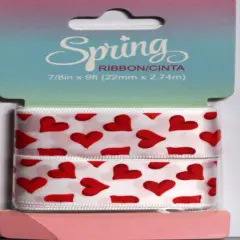 Valentine's Day Heart Satin Ribbon