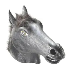 Deluxe Black Latex Horse Mask