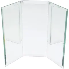 Plymor 10" Rectangular Backdrop, 5mm Thick Beveled Glass Mirror