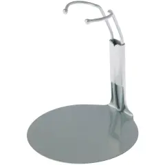 Plymor DSP-25S Silver Adjustable Action Figure Stand, fits 4.5, 5, and 5.5 inch Action Figures, Waist is 1" - 1.5" wide, 3" - 3.5" around