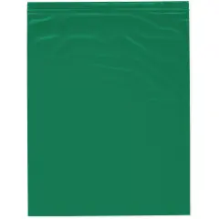 Plymor 12" x 15", Green 2 Mil Zipper Reclosable Plastic Bags