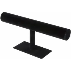Plymor Black Velvet T-Bar Bracelet Display Stand, 12" W x 5" H