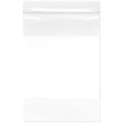 Plymor 5" x 7", 4 Mil with White-Block Heavy Duty Zipper Reclosable Plastic Bags