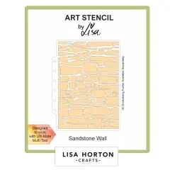 Lisa Horton Crafts Layering Stencils-Sandstone Wall