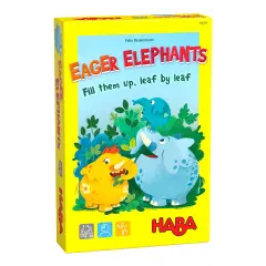 HABA Eager Elephants - Beginner Tile Placement Game for Ages 4+ Multicolor
