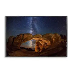 Stupell Industries Starry Sky Through Desert Arch Framed Giclee Design by Royce Bair