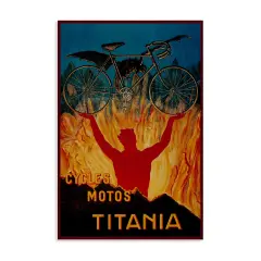 Stupell Industries Vintage Dragon & Bicycle Canvas Design by Marcus Jules