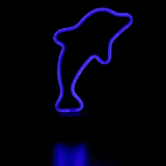 Northlight LED Dolphin Neon Table Light - 10.25" Blue