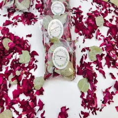 Natural Dried Flower Petals Party Confetti, 12 Packs Real Rose Petals for Wedding, Party Decoration