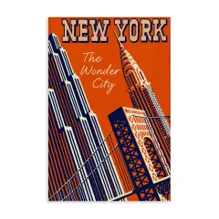 Stupell Industries New York The Wonder City Canvas Design by Marcus Jules