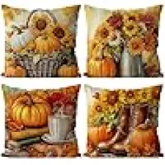 Pumpkin Flower Decorative Throw Pillow