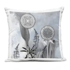 Stupell Industries Grey Toned Dandelion Sky Outdoor Pillow, 18 x 7 x 18