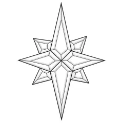 8"x 10" Exquisite Clear Glass Star Bevel Cluster EC342