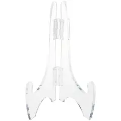 Plymor Clear Acrylic Adjustable Folding Display Easel, 7.5" H x 5" D (For 12" Plates)