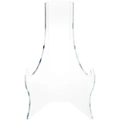 Plymor Clear Acrylic Elevated Flat Back Easel With Deep Support Ledges, 12.625" H x 7.5" W x 7.25" D